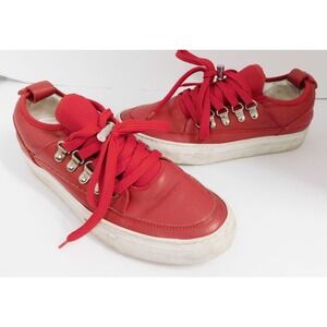 Alessandro Dell Acqua Red Leather Men Shoes size 5